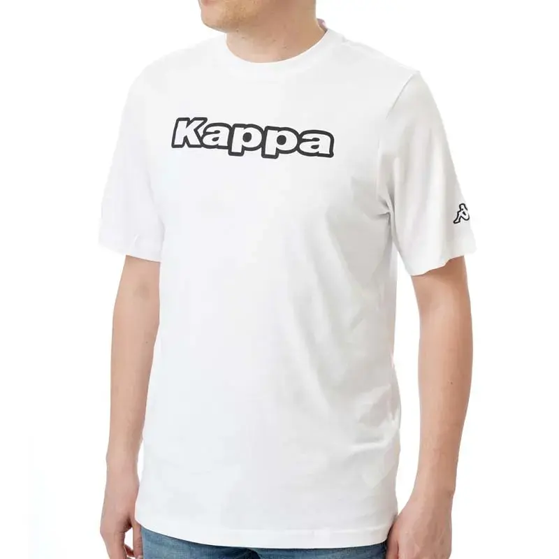 Машка маица Kappa со логото Froman, бела
