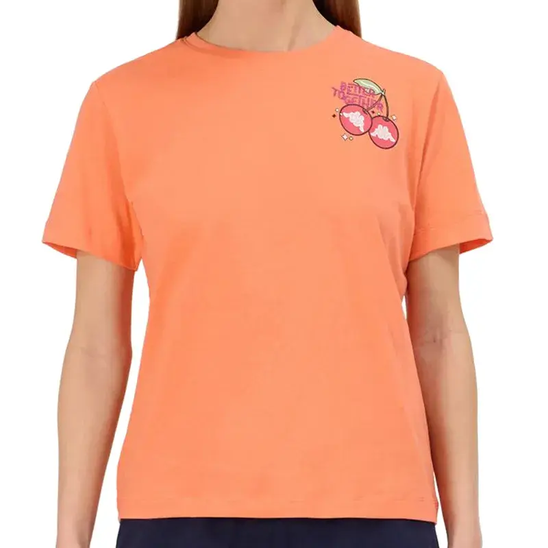 Женска маица Kappa со логото Gertu, портокалова