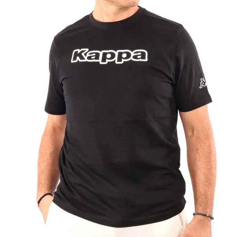 Машка маица Kappa со логото Froman, црна