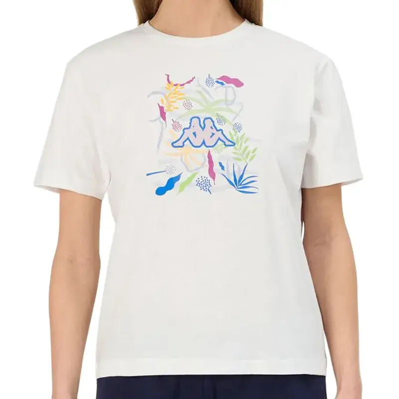 Женска маица Kappa со логото Gamino, бела