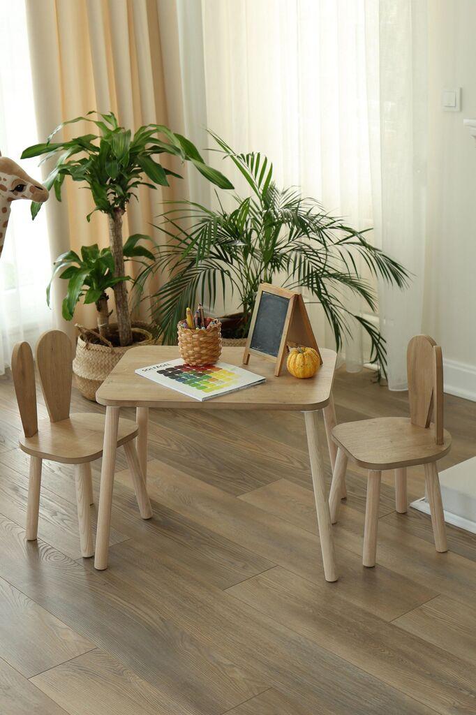 Детски сет Hanah Home Bunny One Chair сет, маса и стол, беж
