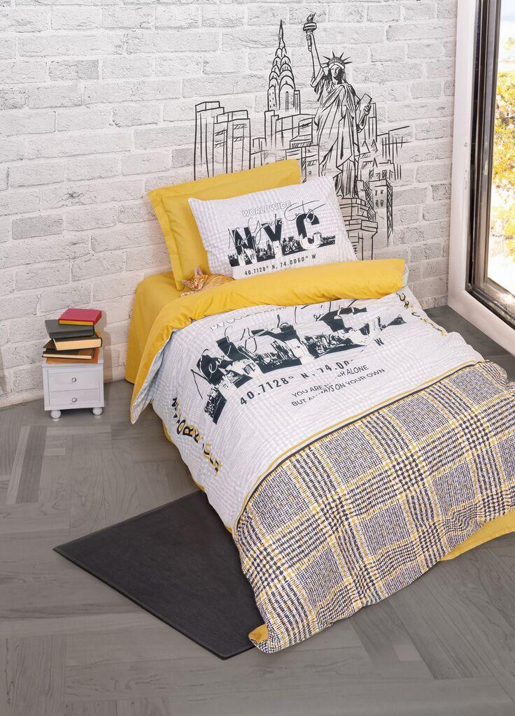 Комплет единечна детска постелнина L'essentiel Maison Worldwide, 160x220 см, окер