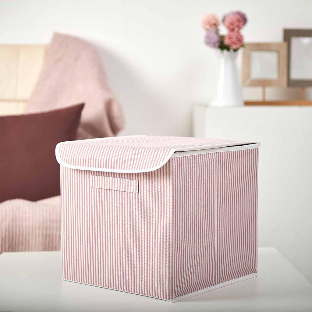 Кутија за складирање Aberto Design YLC418, розово-бела