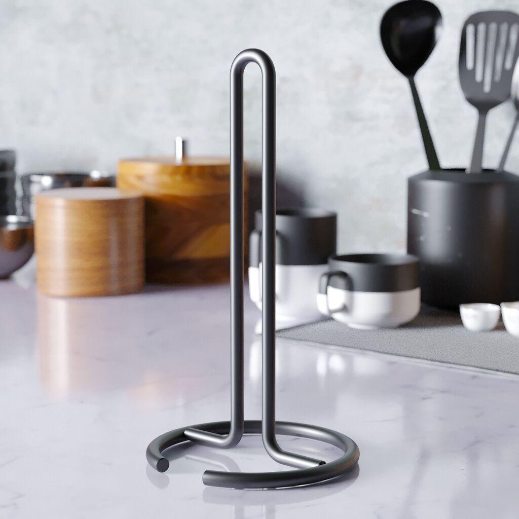 Држач за пешкири Aberto Design MG302, метален, 32 x 13 см, црн