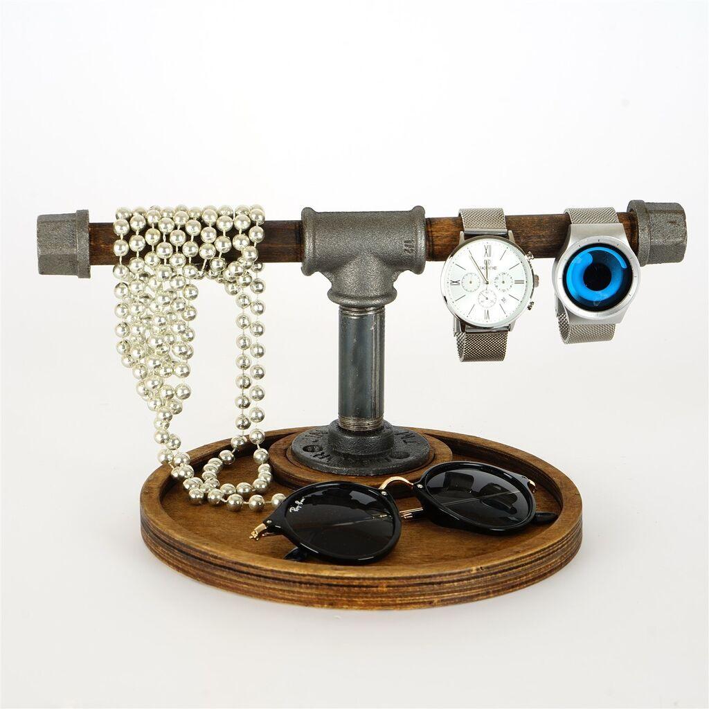 Држач за часовник Aberto Design BORURAF268, 30x15x9 см, кафеава