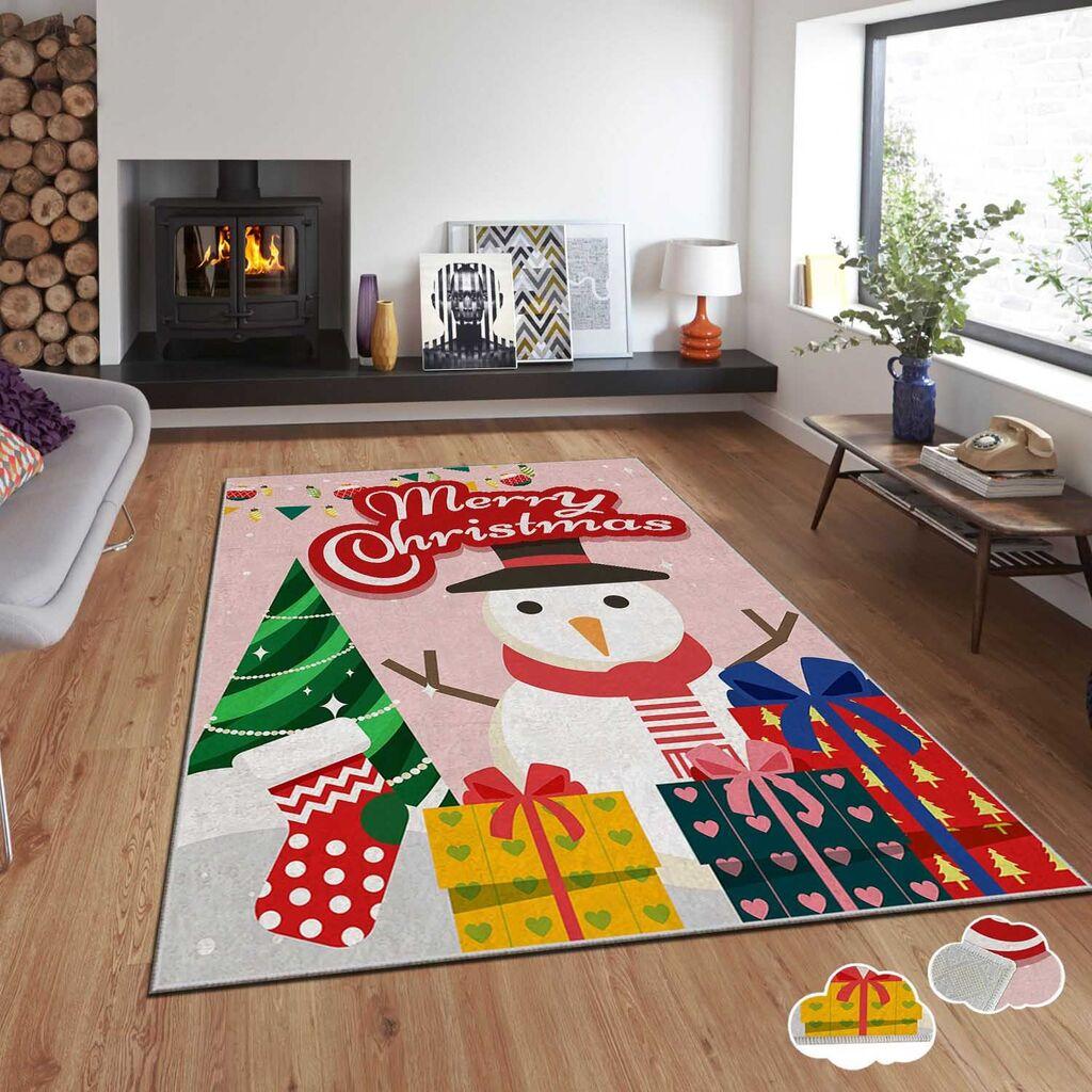 Тепих Conceptum Hypnose со новогодишни мотиви Asr-Crpt-4, правоаголен, 80x140 см, шарен