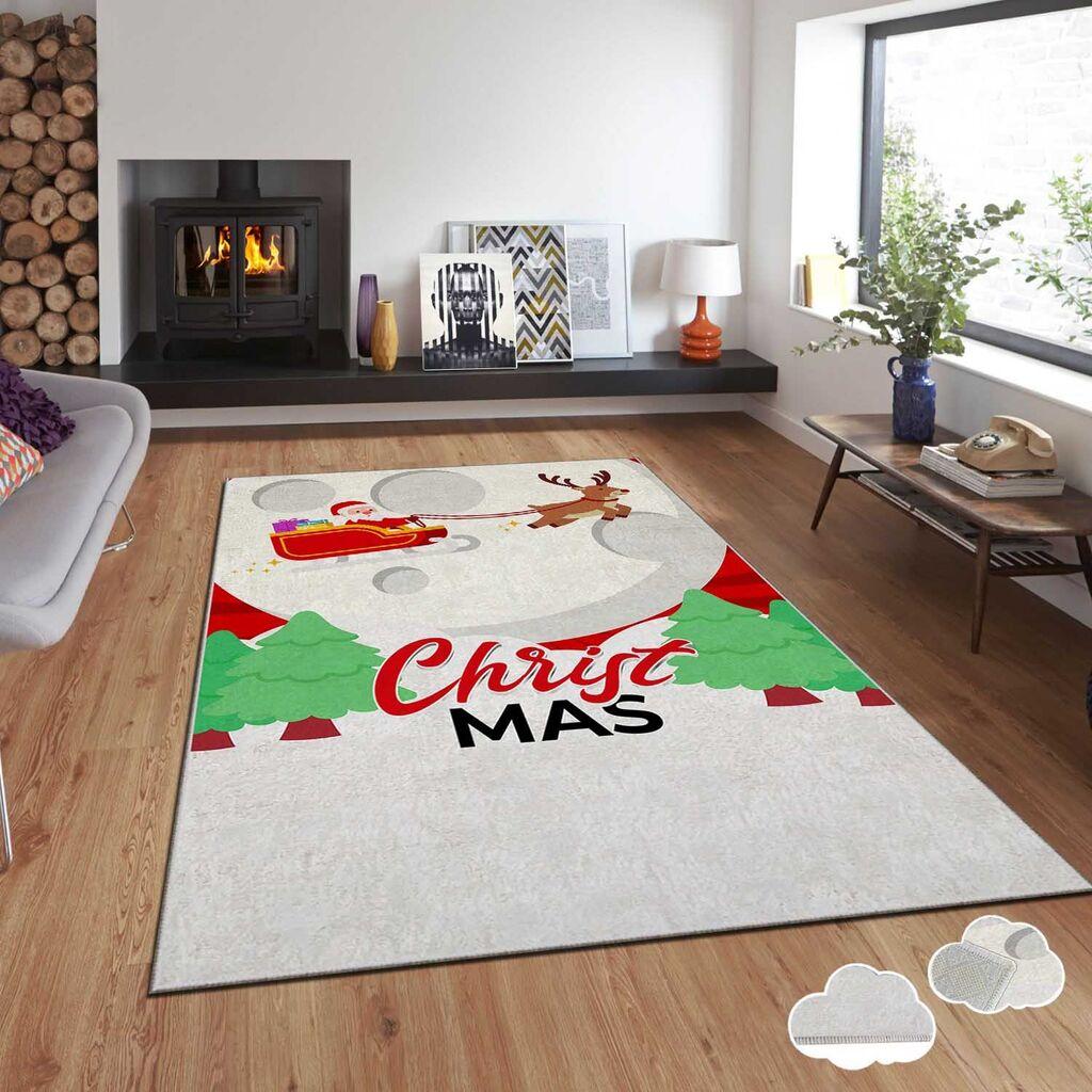 Тепих Conceptum Hypnose со новогодишни мотиви Asr-Crpt-93, правоаголен, 80x140 см, шарен