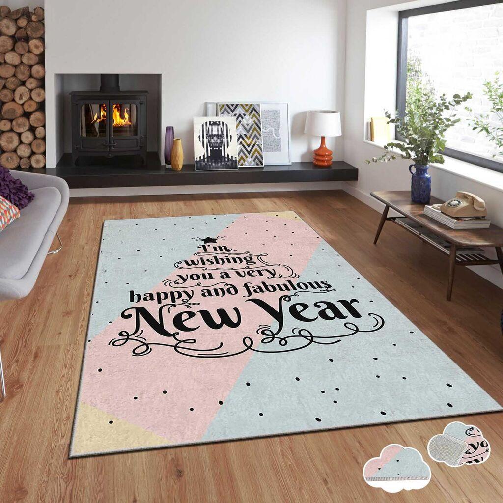 Тепих Conceptum Hypnose со новогодишни мотиви Asr-Crpt-61, правоаголен, 100x180 см, шарен