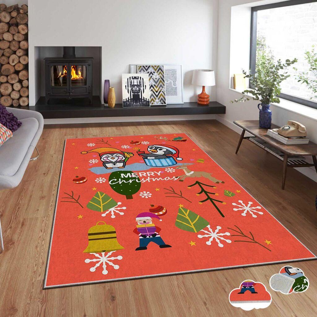 Тепих Conceptum Hypnose со новогодишни мотиви Asr-Crpt-72, правоаголен, 80x140 см, шарен