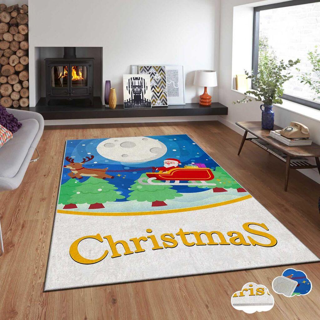 Тепих Conceptum Hypnose со новогодишни мотиви Asr-Crpt-92, правоаголен, 80x140 см, шарен