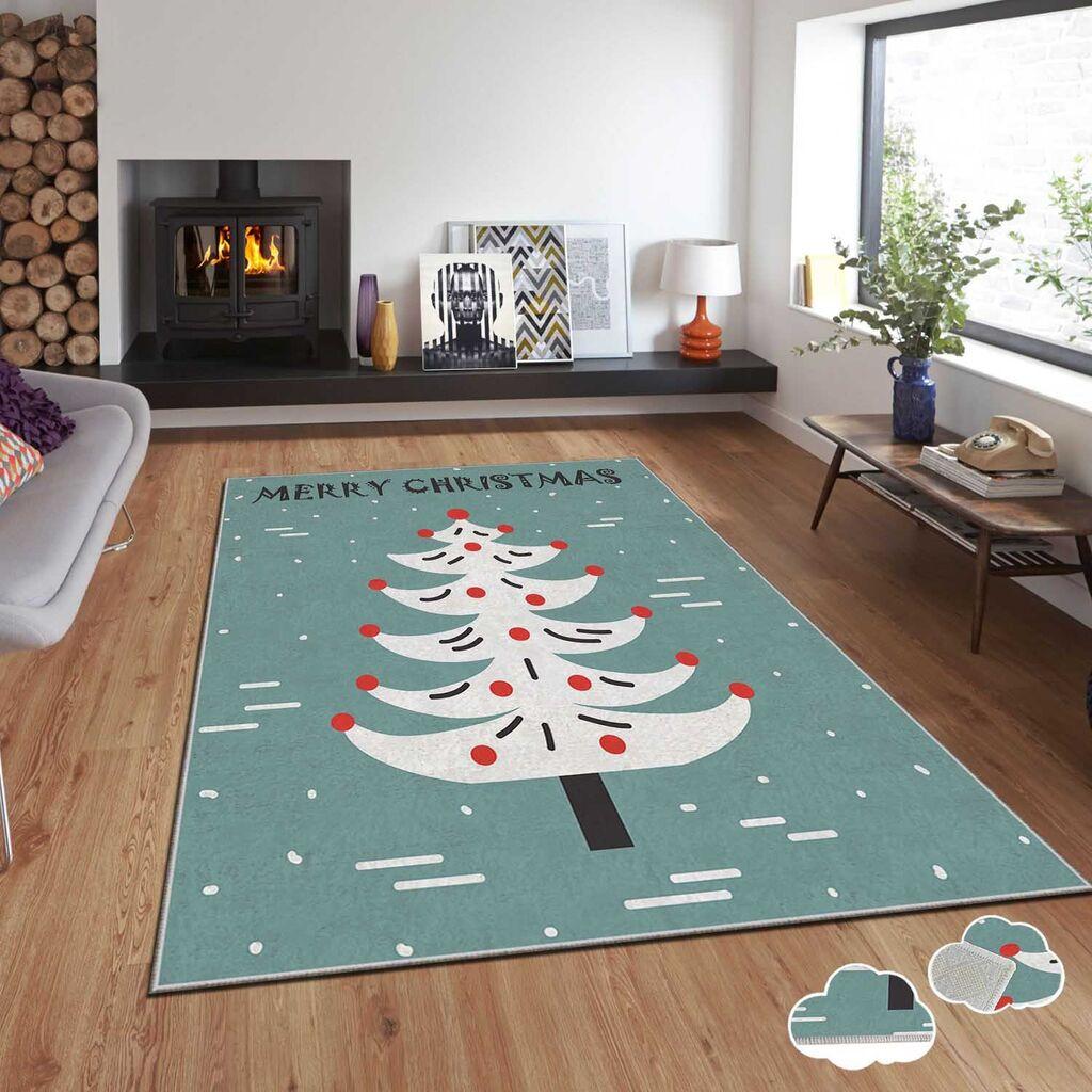 Тепих Conceptum Hypnose со новогодишни мотиви Asr-Crpt-90, правоаголен, 80x140 см, шарен