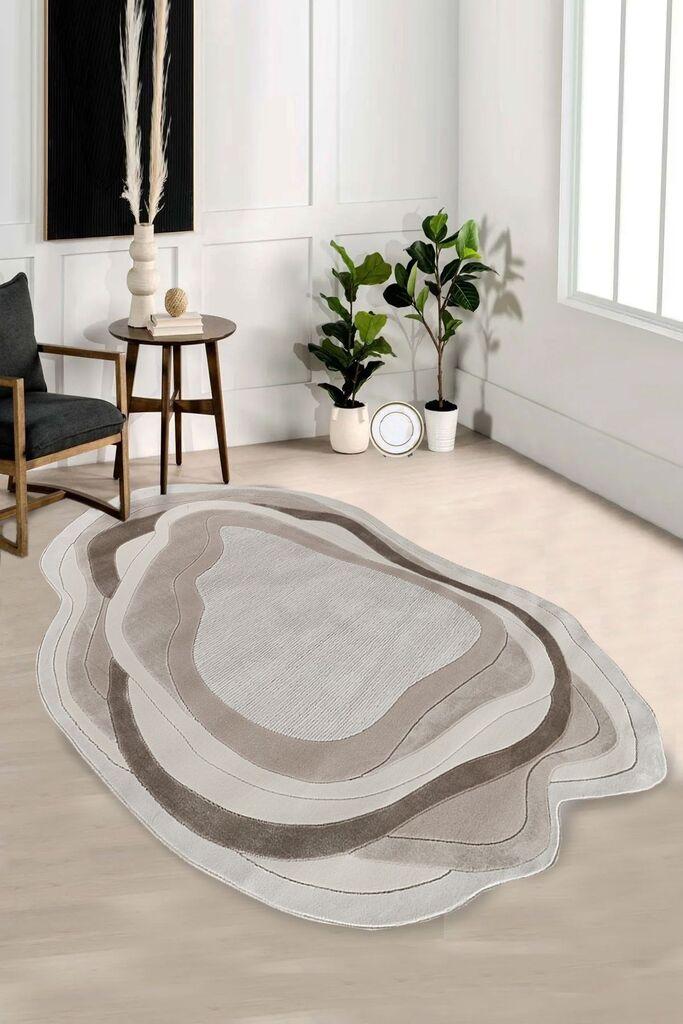 Conceptum Hypnose тепих Amorphous-Ar006, Овален, 100x200 cm, крем-беж