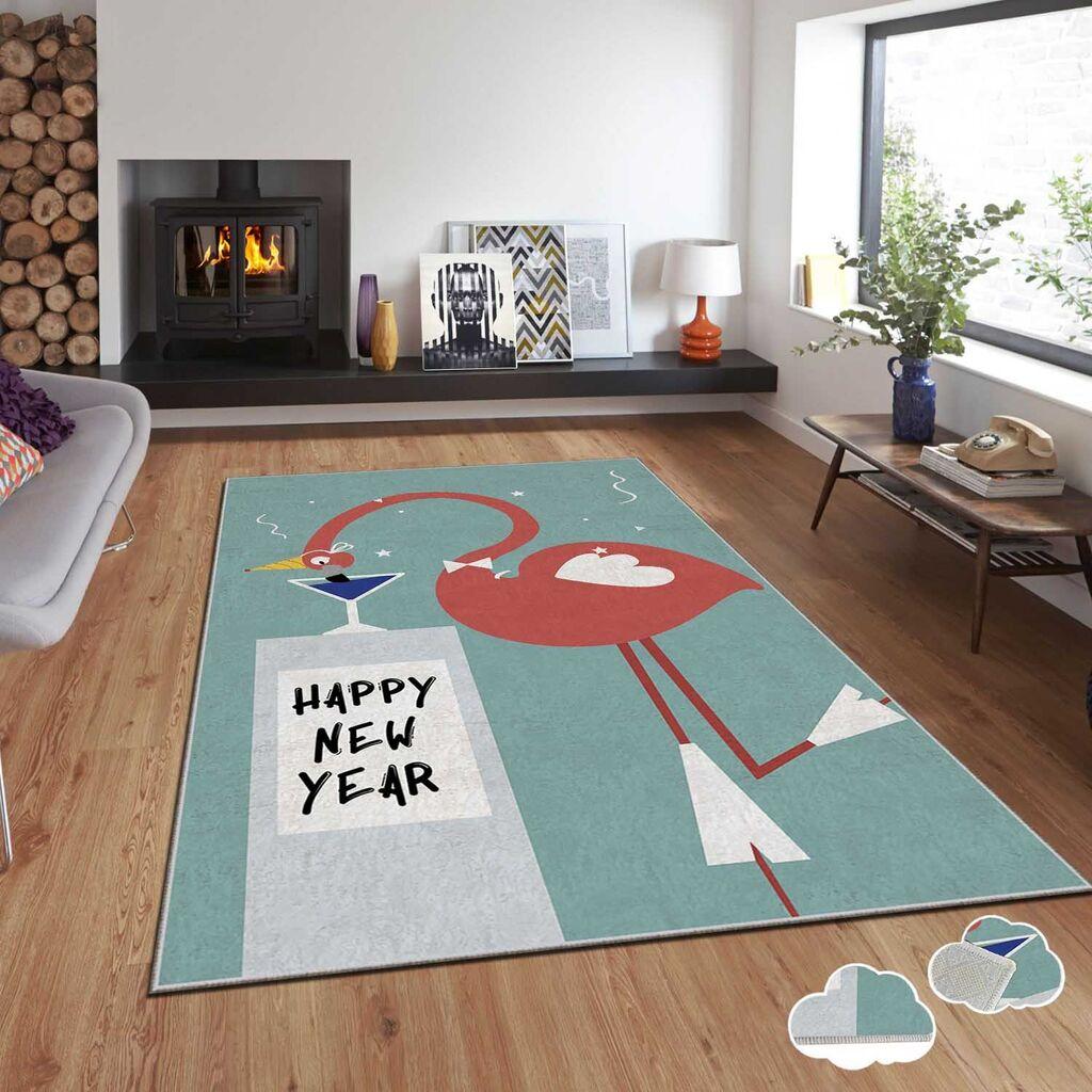 Тепих Conceptum Hypnose со новогодишни мотиви Asr-Crpt-19, правоаголен, 80x140 см, шарен