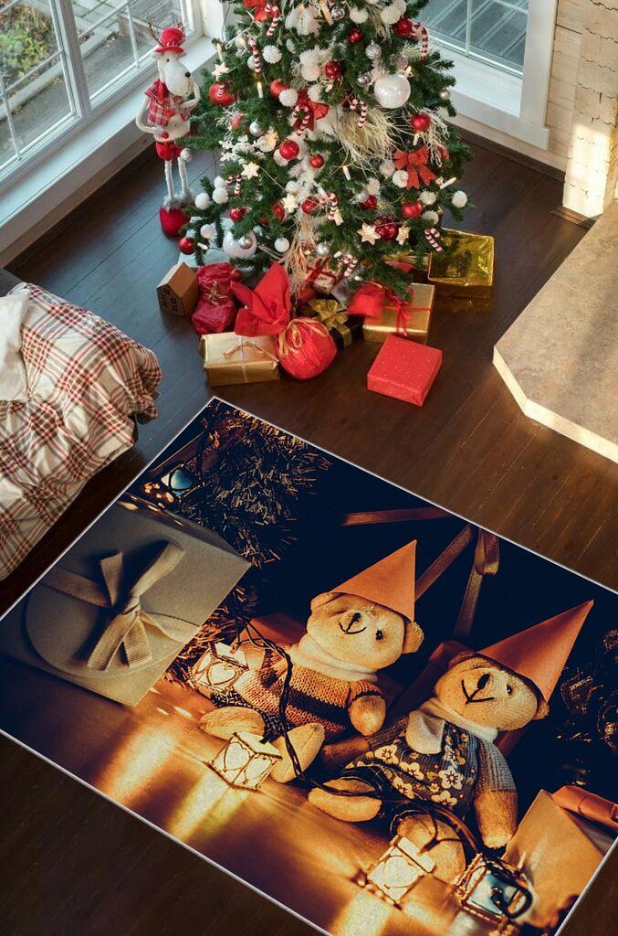 Тепих Conceptum Hypnose со новогодишни мотиви Chr_15, правоаголен, 80x140 см, шарен