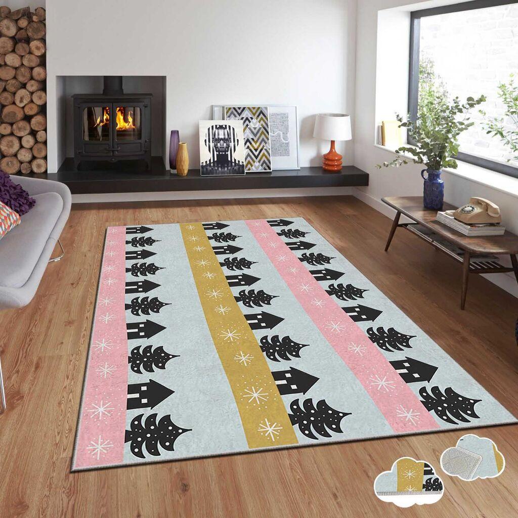 Тепих Conceptum Hypnose со новогодишни мотиви Asr-Crpt-36, правоаголен, 140x220 см, шарен