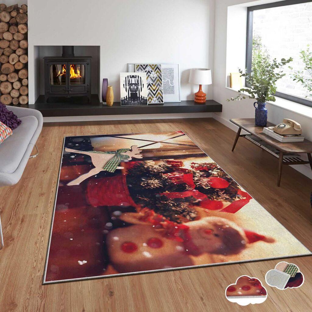 Тепих Conceptum Hypnose со новогодишни мотиви Asr-Crpt-26, правоаголен, 100x140 см, шарен