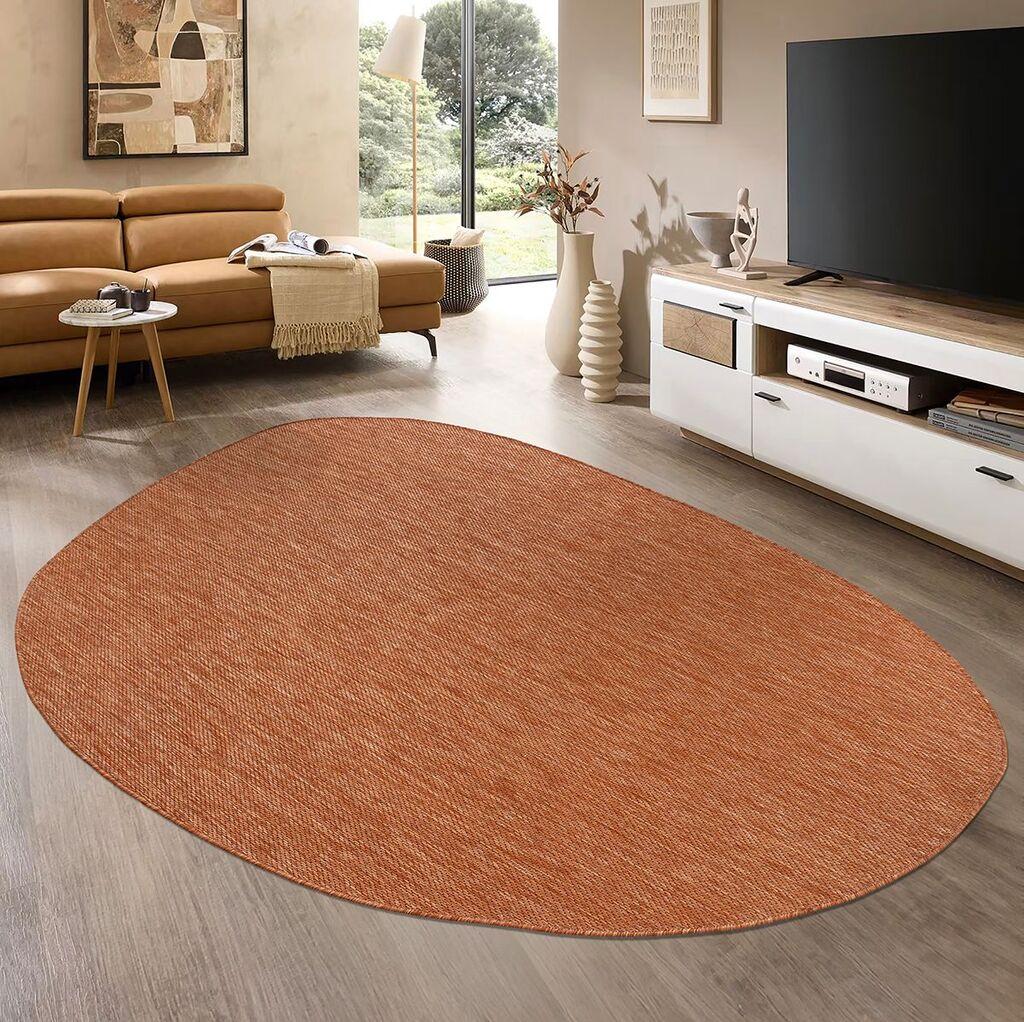 Тема за тепих Conceptum Hypnose 9038, Овална, 160x230 cm, портокалова