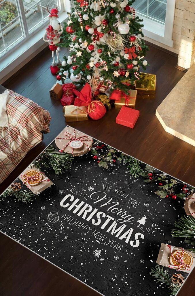 Тепих Conceptum Hypnose со новогодишни мотиви Chr_19, правоаголен, 80x140 см, шарен