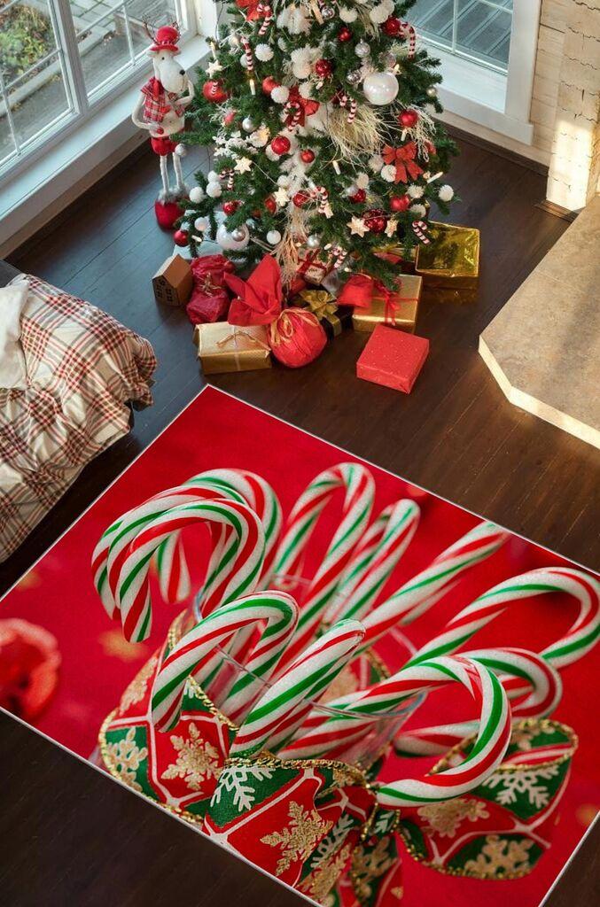 Тепих Conceptum Hypnose со новогодишни мотиви Chr_7, правоаголен, 80x140 см, шарен