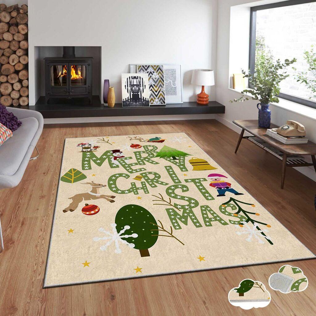 Тепих Conceptum Hypnose со новогодишни мотиви Asr-Crpt-71, правоаголен, 140x220 см, шарен