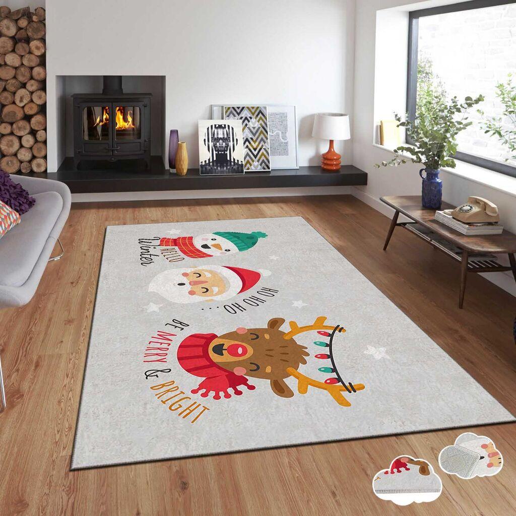 Тепих Conceptum Hypnose со новогодишни мотиви Asr-Crpt-38, правоаголен, 80x140 см, шарен