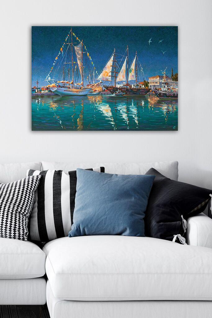 Wallity Сет Слики со LED Осветлување 3PATIACT-20, 3 Дела