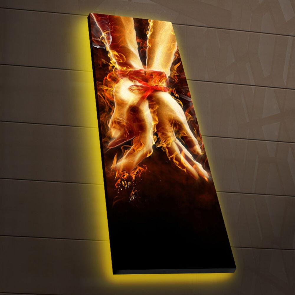 Wallity Слика со LED Осветлување 4570DACTBURN-008, 45x70 cm