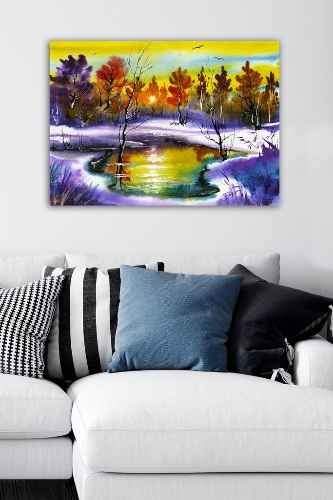 Wallity Слика со LED Осветлување 4040DACT-49, 40x40 cm