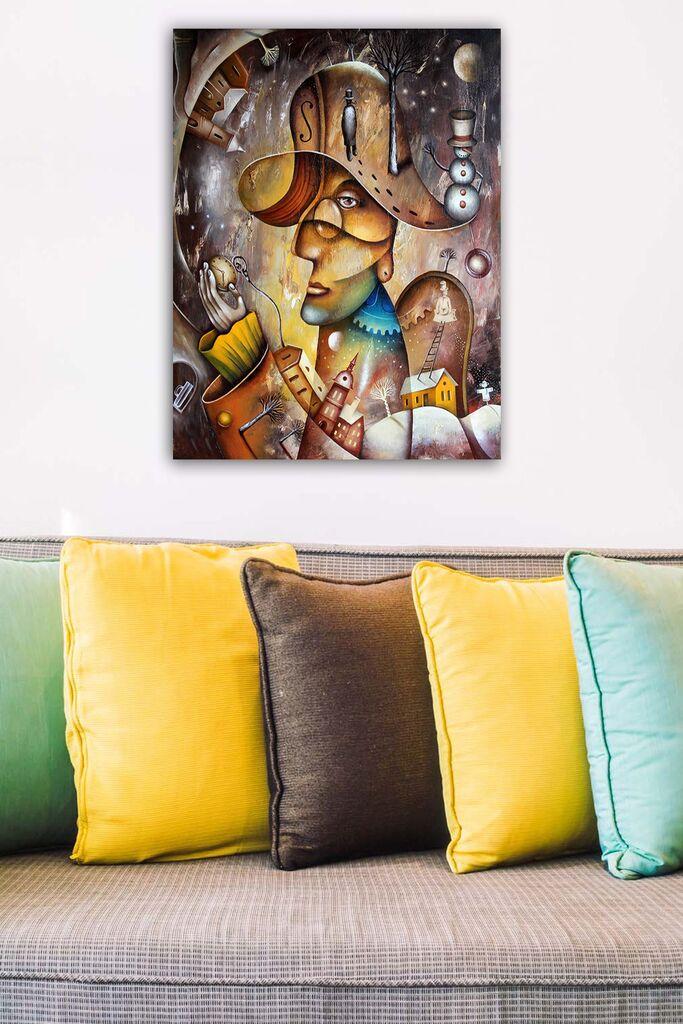 Wallity Сет Слики со LED Осветлување 3PATDACT-22, 3 Дела