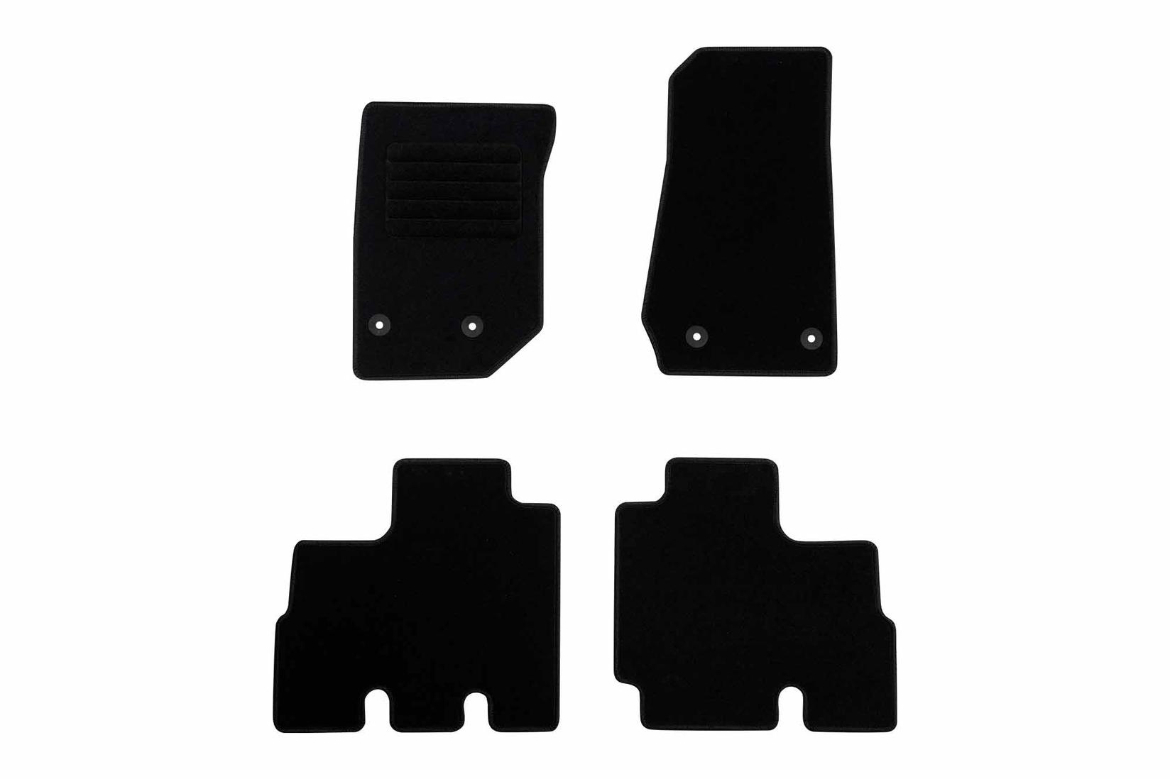 RIGUM Платнени патосници за Jeep Wrangler 2007-2018, 4 дела, црни