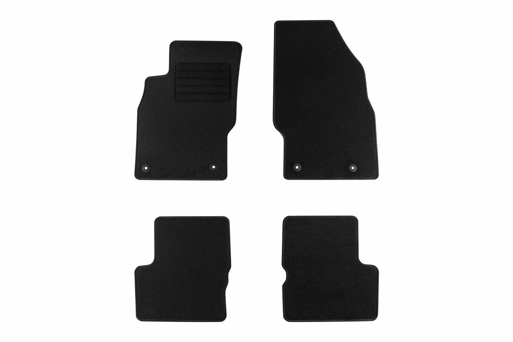 RIGUM Платнени патосници за Opel Corsa E 2014-2019, 4 дела, црни