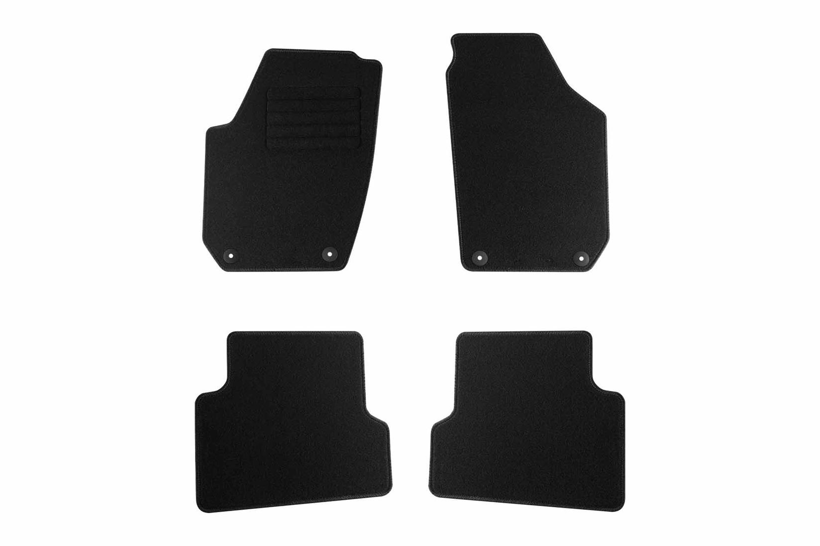 RIGUM Платнени патосници за Skoda Fabia 2007-2014, 4 дела, црни