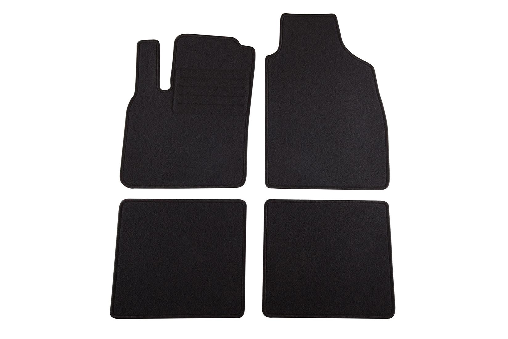 PETEX Платнени патосници за FIAT Panda 08/2003-01/2012/Panda Класик 02/2012 => 4 делови црни (KL02) Rex материјал