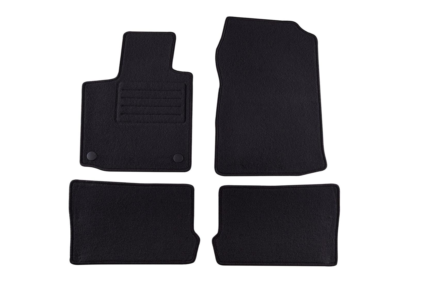 PETEX Платнени патосници за Renault Twingo 09/2007 => 4 делови црни (B142) Rex материјал