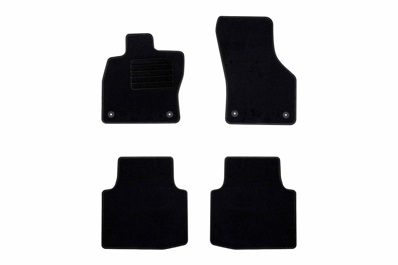 RIGUM Платнени патосници за Skoda Superb по 2015 г., 4 дела, црни