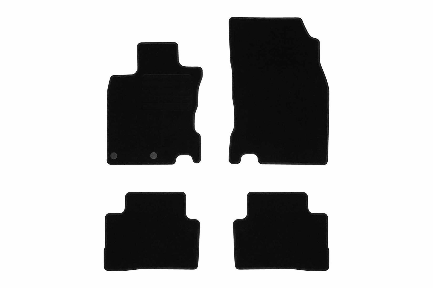 RIGUM Платнени патосници за Nissan Qashqai 2014-2021, 4 дела, црни