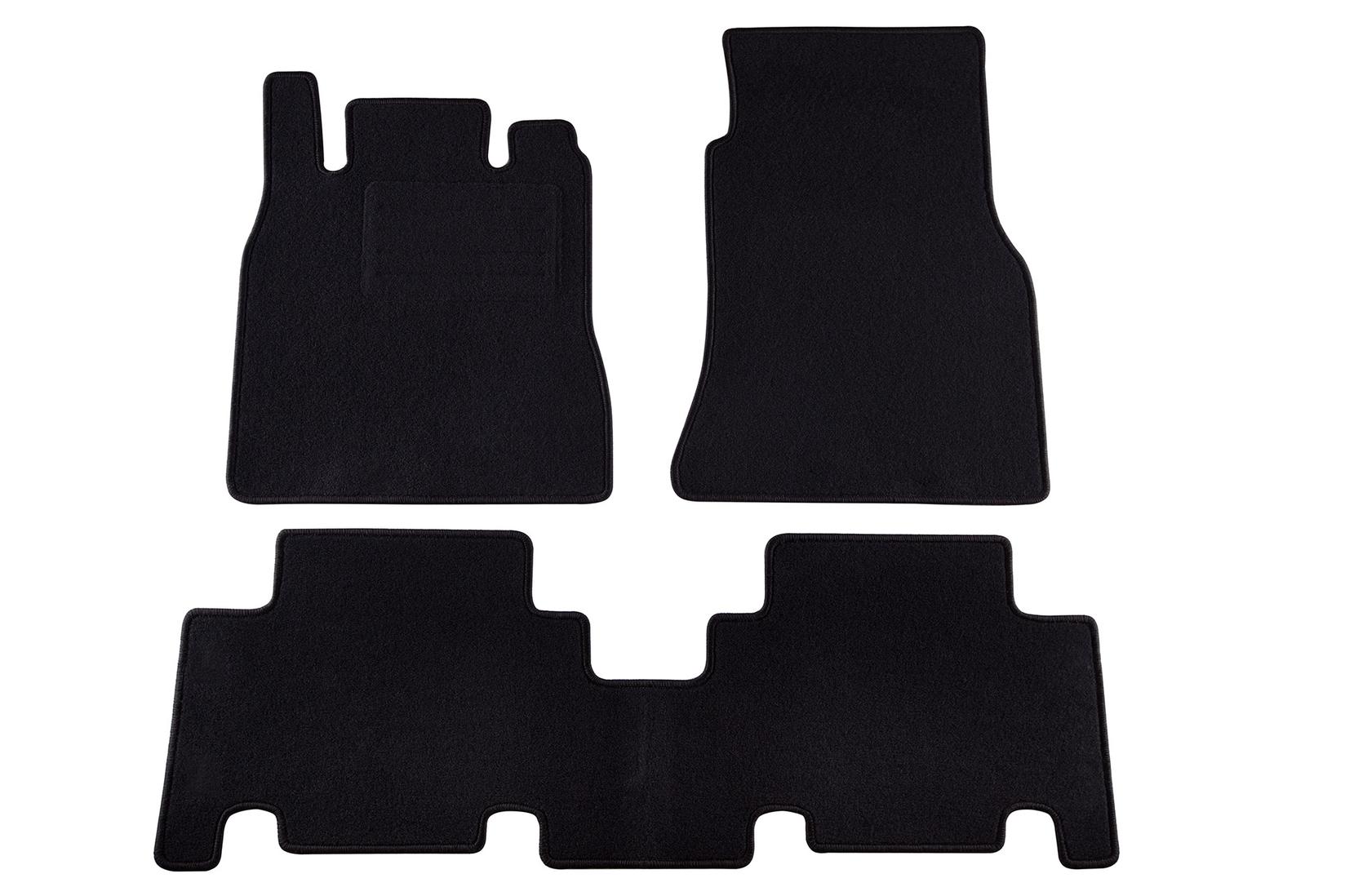 PETEX Платнени патосници за Mercedes А класа W168 A140-A190 03/2001-08/2004 3 делови црни (KL02) Rex материјал