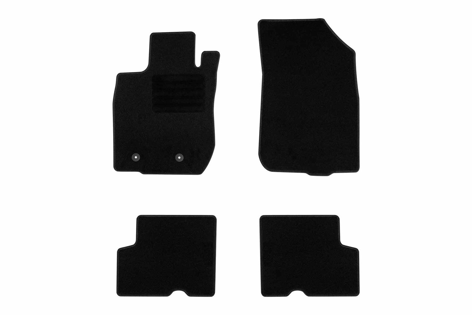 RIGUM Платнени патосници за Dacia Duster 4x4 2010-2018, 4 дела, црни