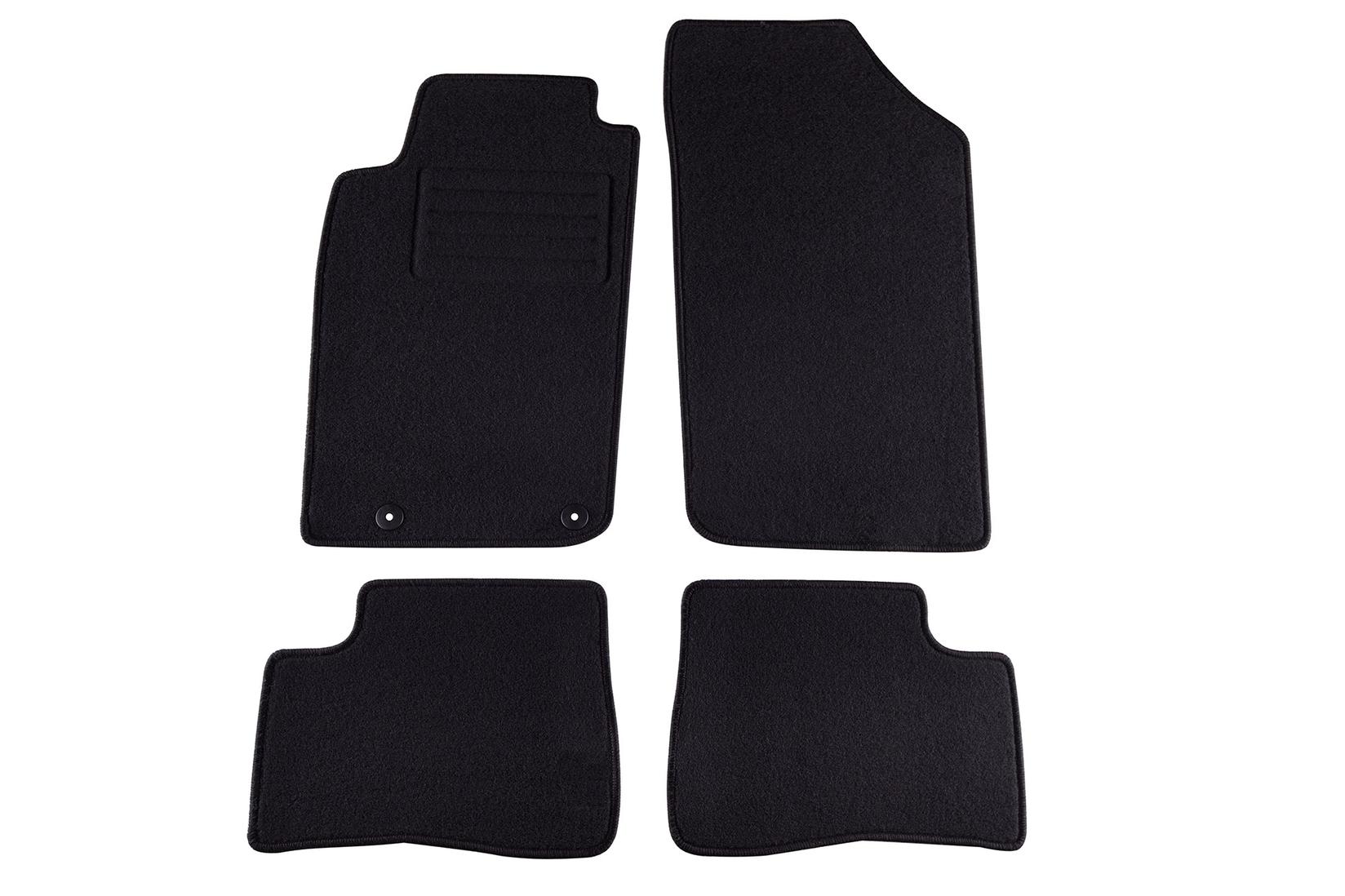 PETEX Платнени патосници за Peugeot 206+ 04/2009 => 4 делови црни (B042) Rex материјал