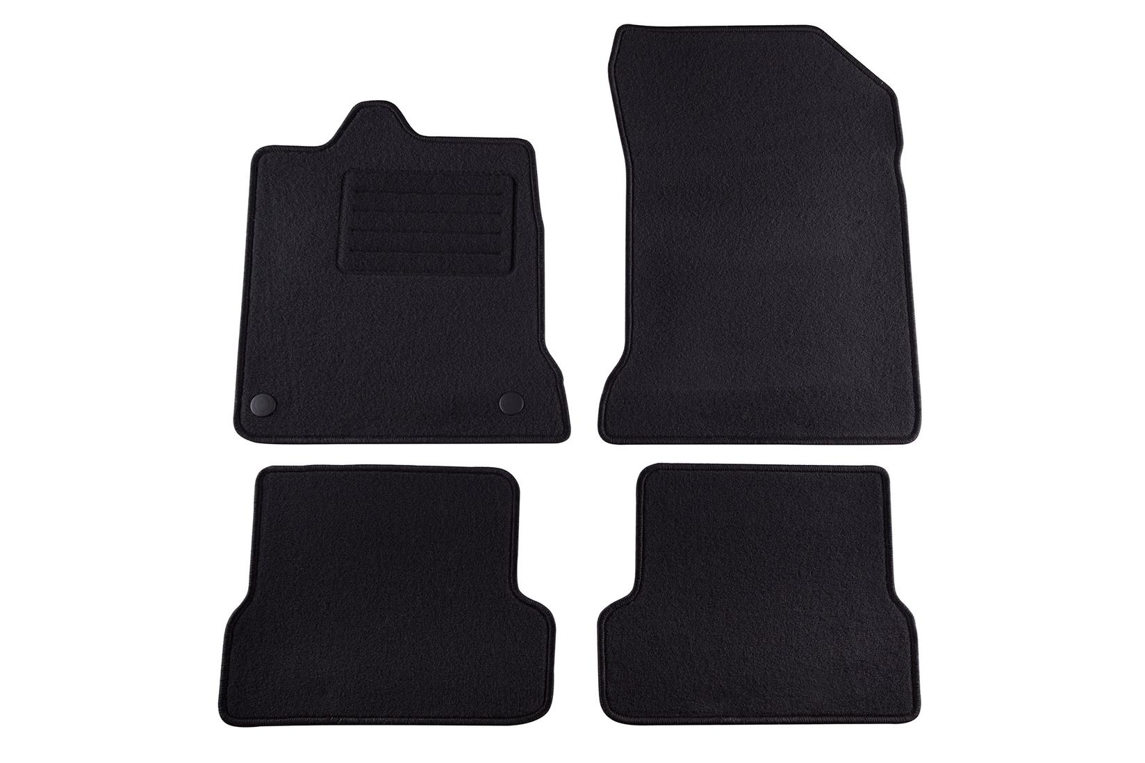 PETEX Платнени патосници за Renault Laguna Coupe 11/2008 => 4 делови црни (B142) Rex материјал