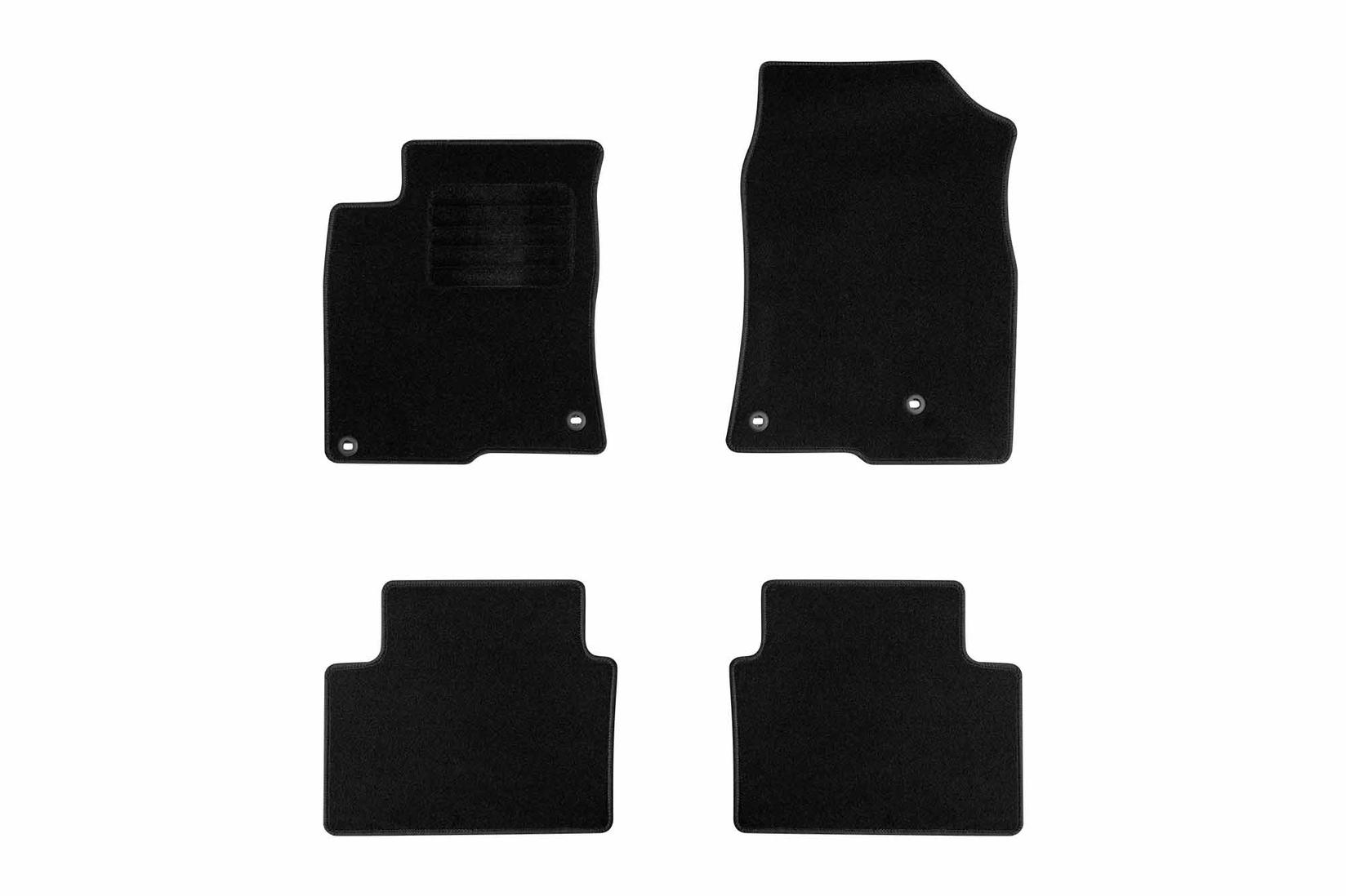 RIGUM Платнени патосници за Honda Civic 2017-2021, 4 дела, црни