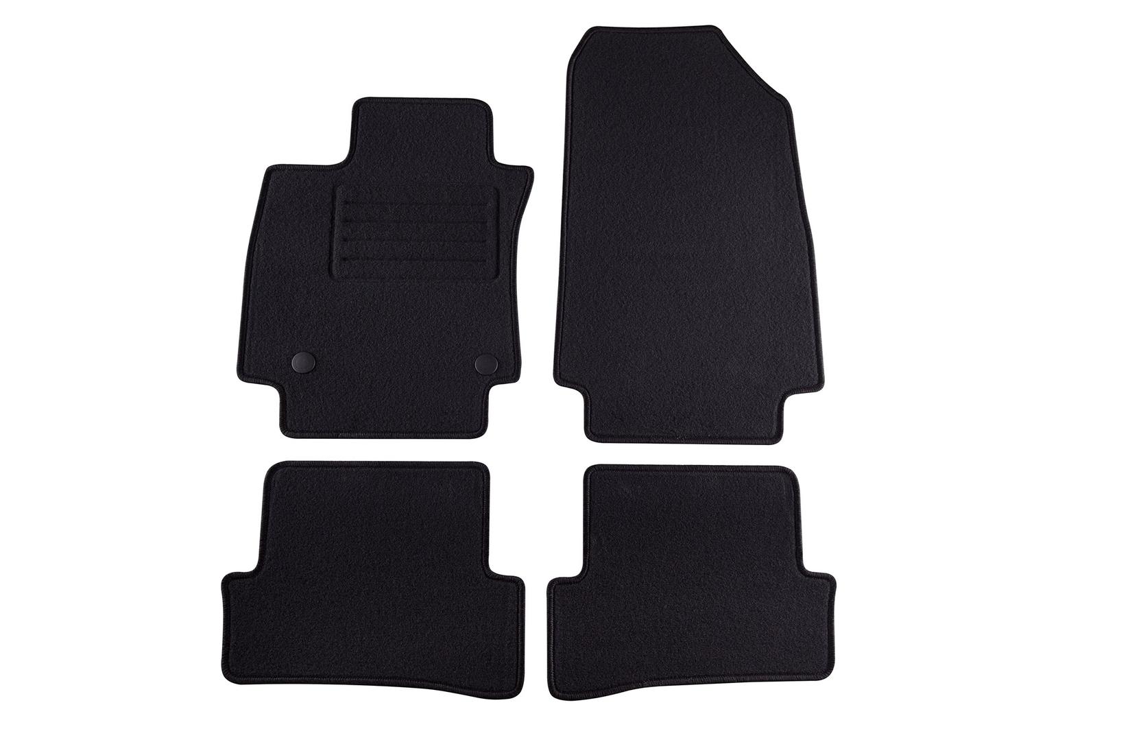 PETEX Платнени патосници за Renault Clio 5 врати 11/2012 =>/Clio Grand Tour 04/2013 => 4 делови црни (B142) Rex материјал