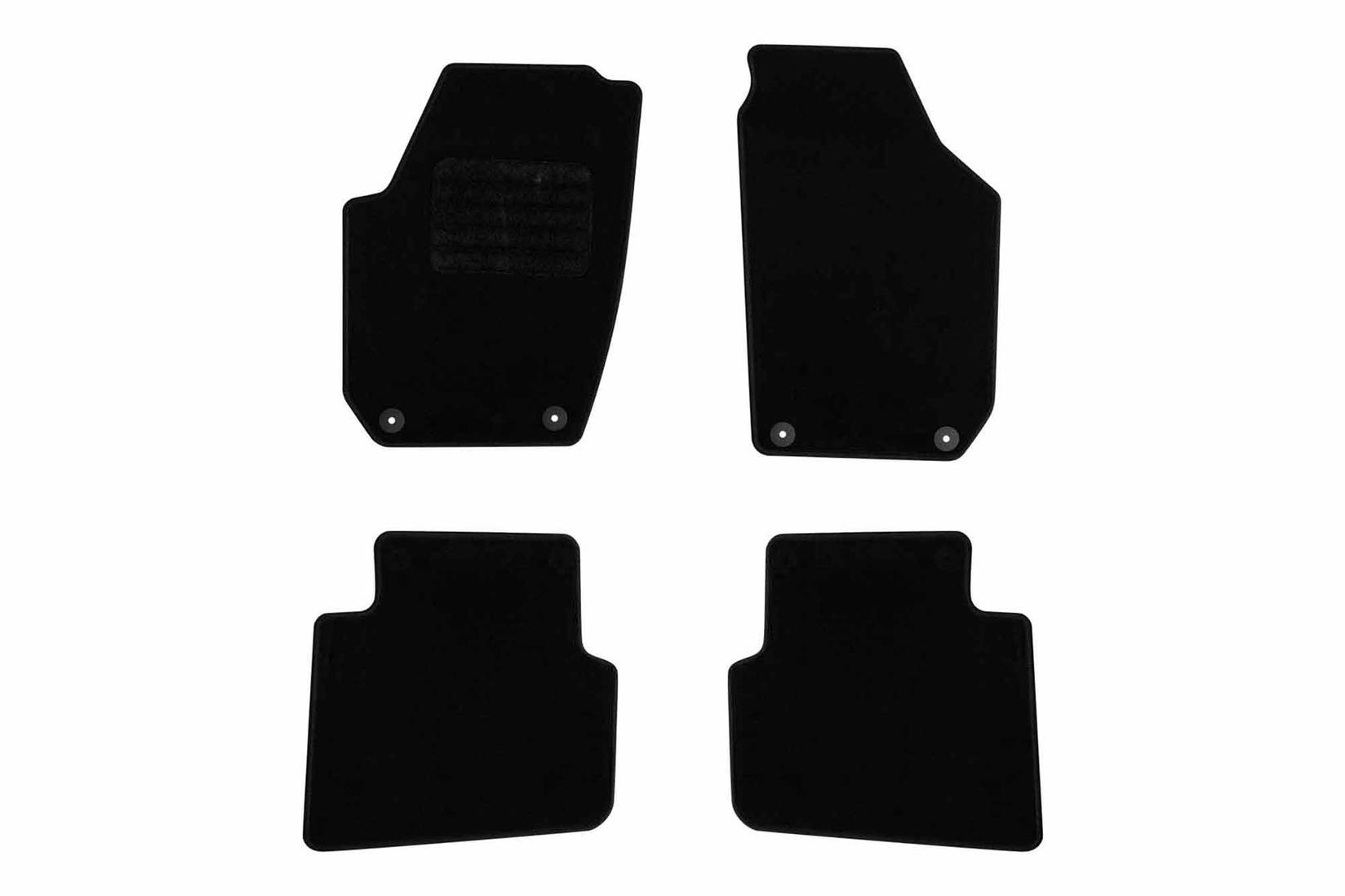 RIGUM Платнени патосници за Skoda Roomster 2006-2015, 4 дела, црни