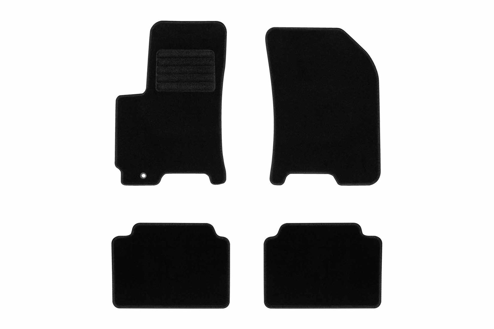 RIGUM Платнени патосници за Chevrolet Aveo 2004-2011, 4 дела, црни