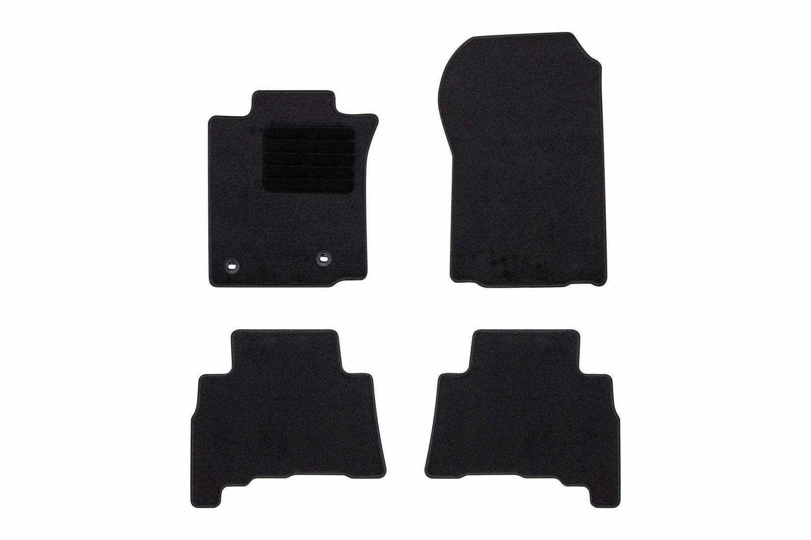 RIGUM Платнени патосници за Toyota Land Cruiser 150 по 2013 г., 4 дела, црни