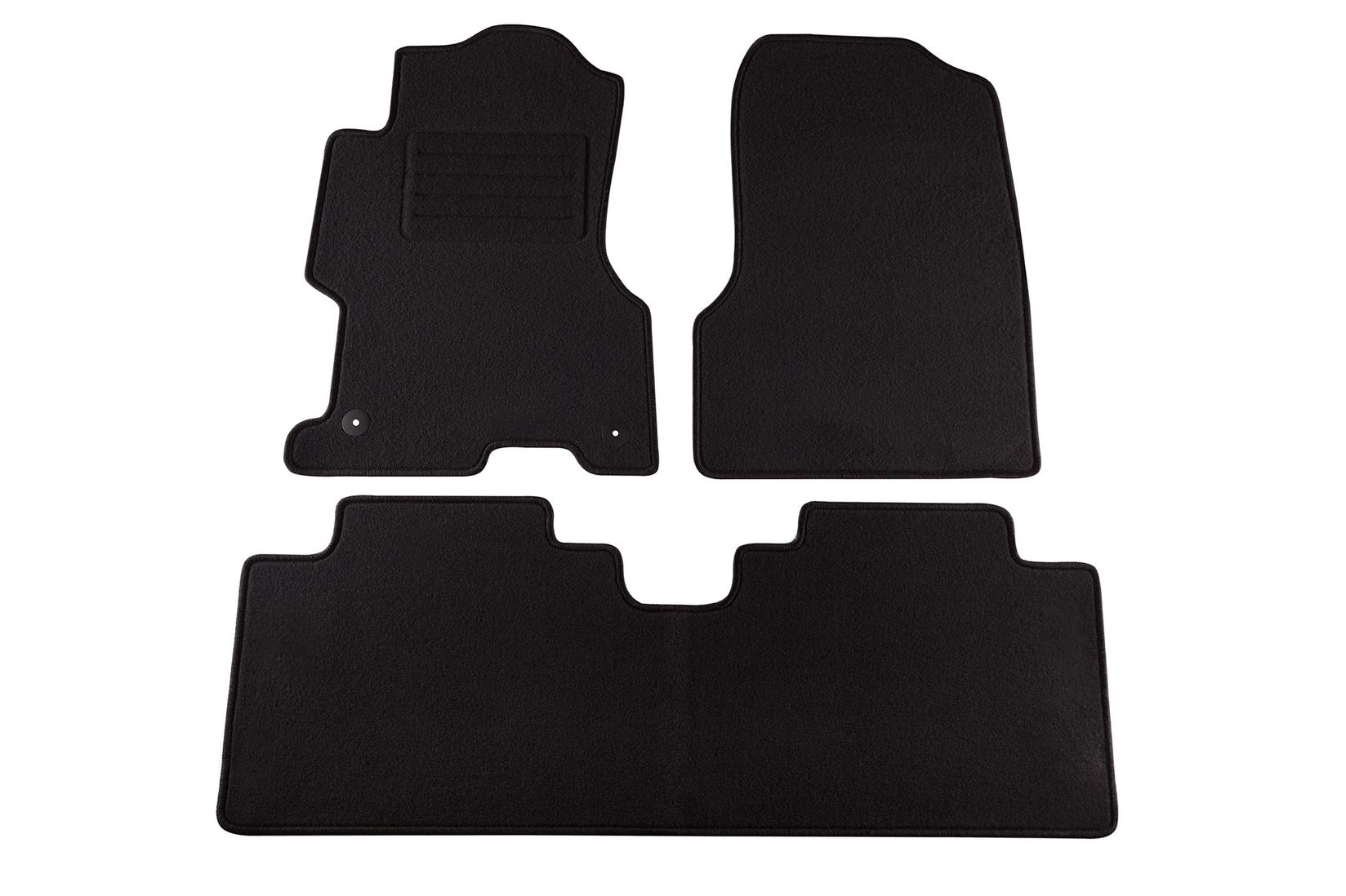 PETEX Платнени патосници за Honda Civic 5 врати 10/2003-12/2005 3 делови црни (B012U) Rex материјал