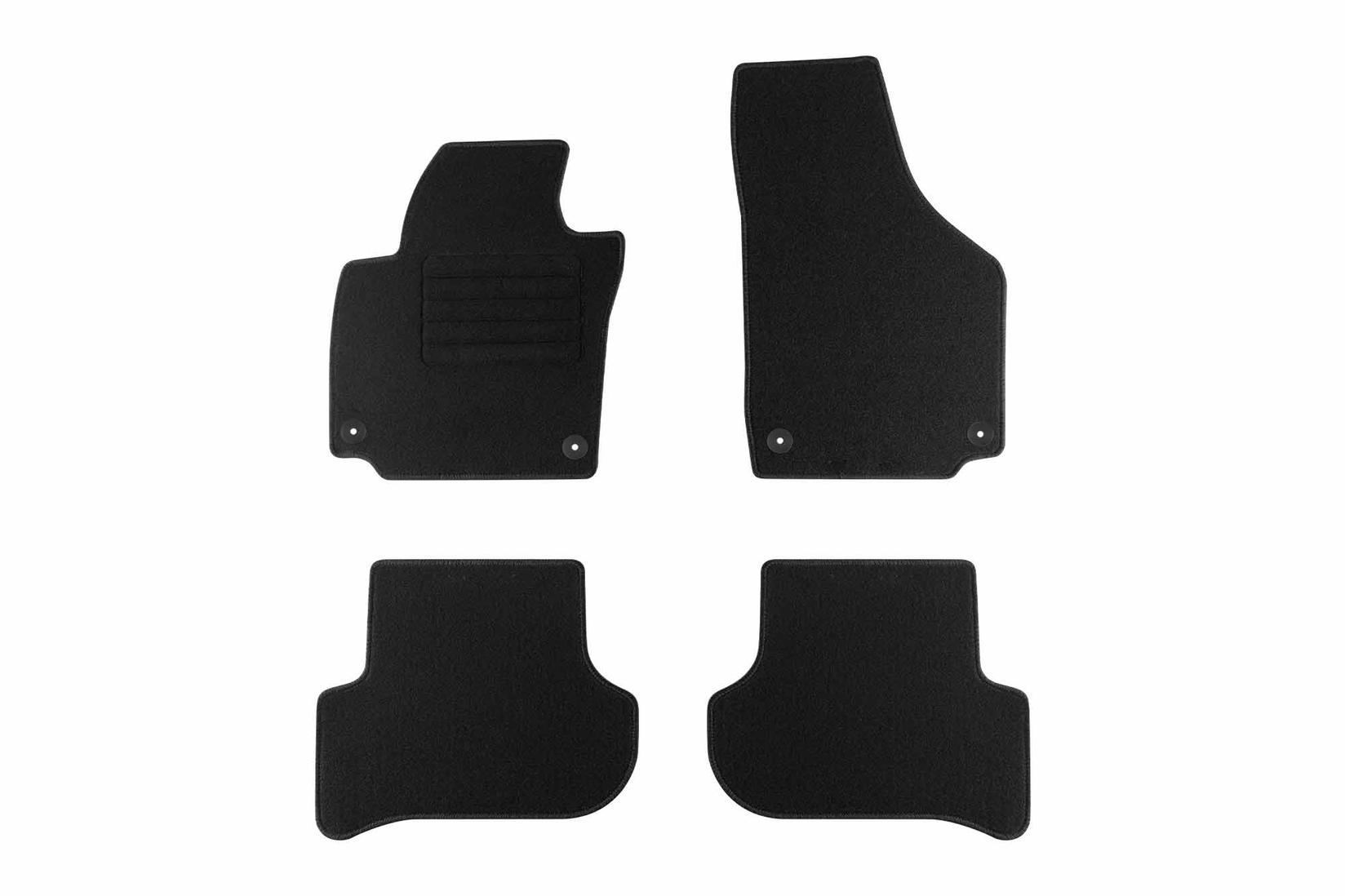 RIGUM Платнени патосници за Skoda Yeti 2009-2017, 4 дела, црни