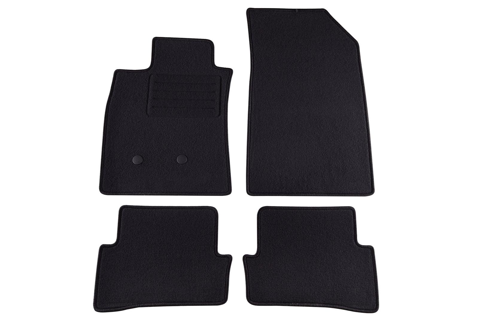 PETEX Платнени патосници за Renault Clio Grand Tour 01/2008-03/2013 4 делови црни (B142) Rex материјал