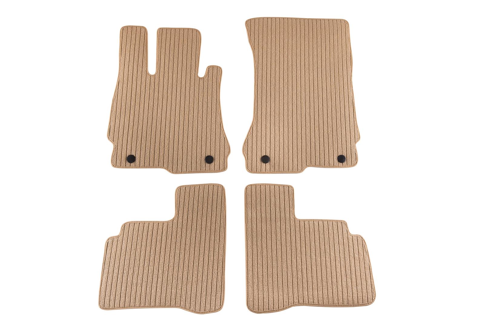 PETEX Платнени патосници за Mercedes S класа W221 кратка база 09/2005-06/2013 г. 4 делови кремави(B064) Remo материјал