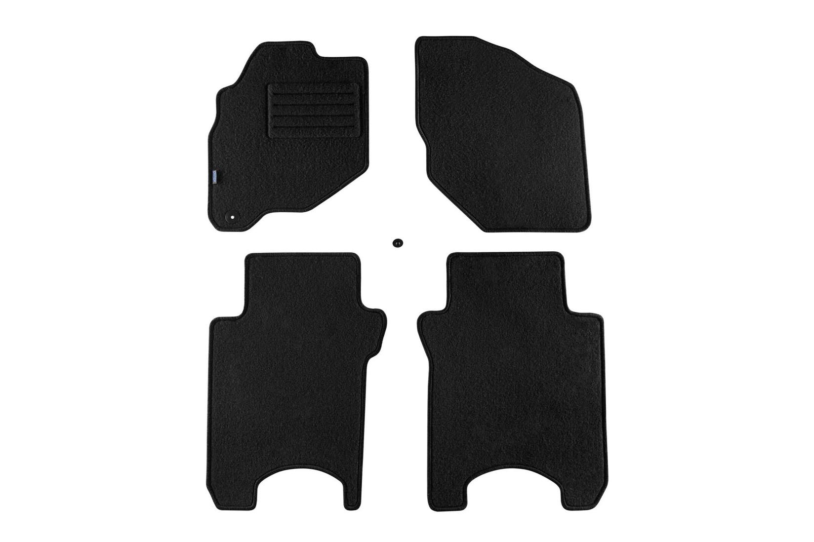 PETEX Платнени патосници за Honda Jazz 01/2002-10/2008 4 делови црни (B01E1) Rex материјал